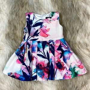 9-12 Month Bardot Junior Floral Watercolor Sleeveless Dress